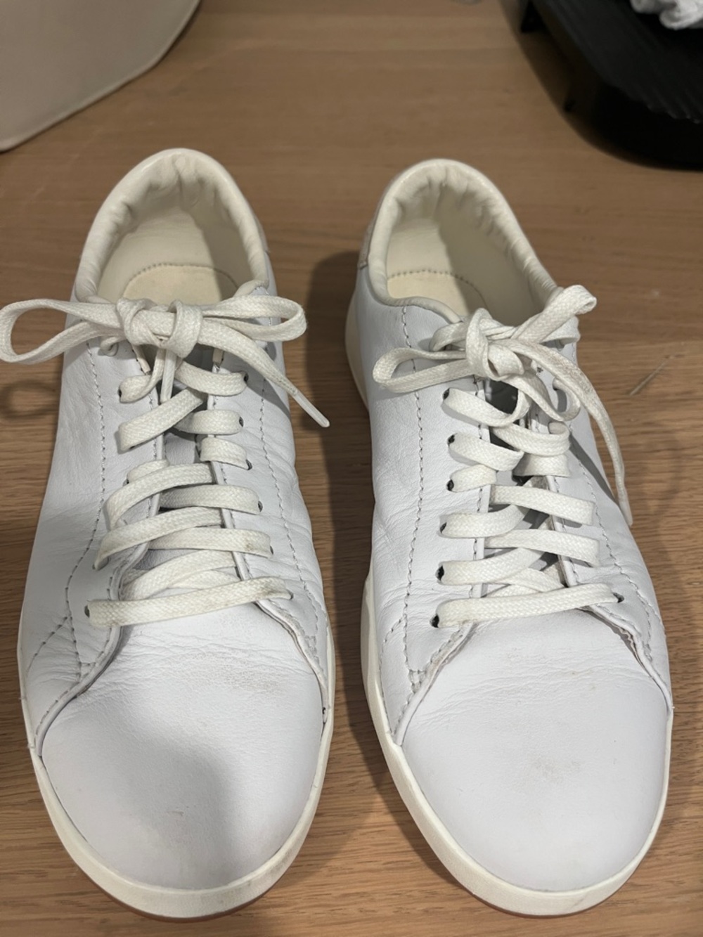 Cole Haan White Leather Low-Top Sneakers